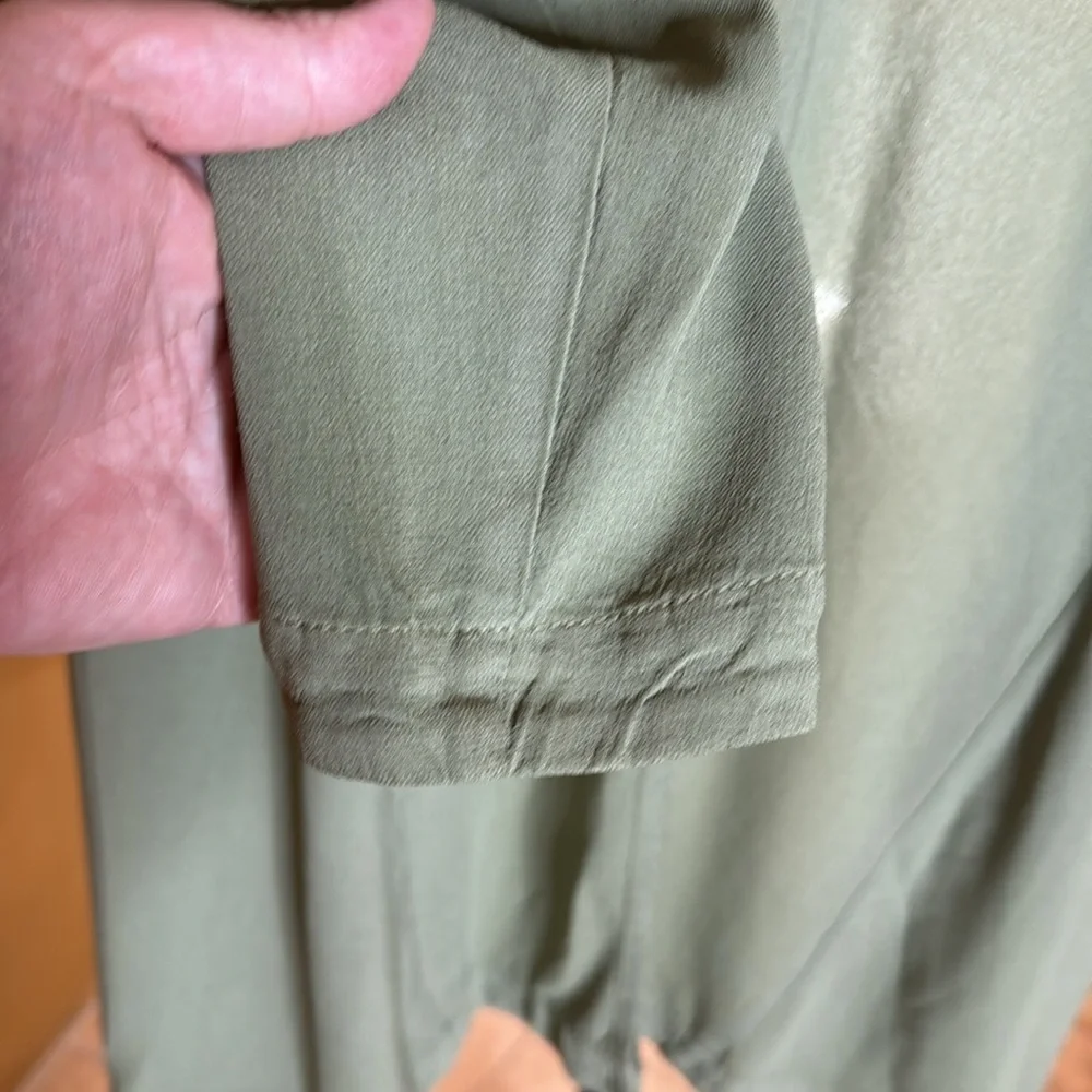 Transit Par Such Sage Green Long Open Front Cardigan Size 2